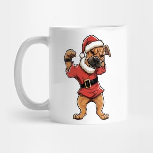 Cartoon Christmas Boxer Dog Dancing Mug